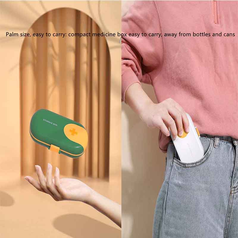 4 Compartments Portable Travel Pill Organizer-Festivesl