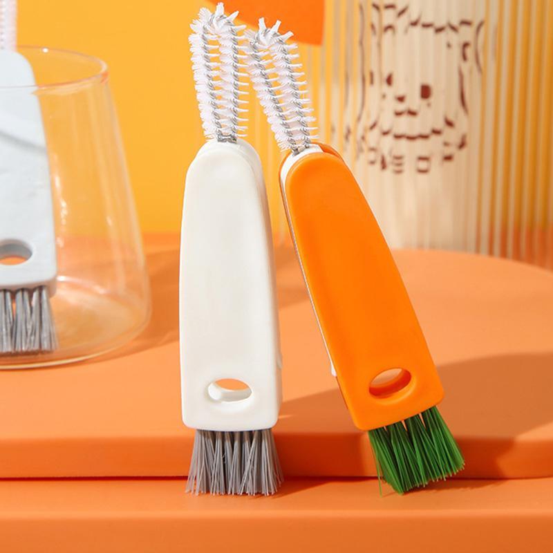 Cleaning Brush,Beveled Corner Versatile Cleaning Brush Hand Held Radish Shape 3 In 1 Cleaning Brush-Festivesl