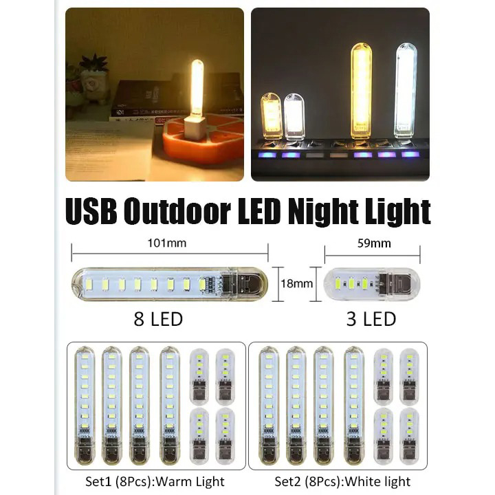 [Hot Sale] 8pcs USB Night Light