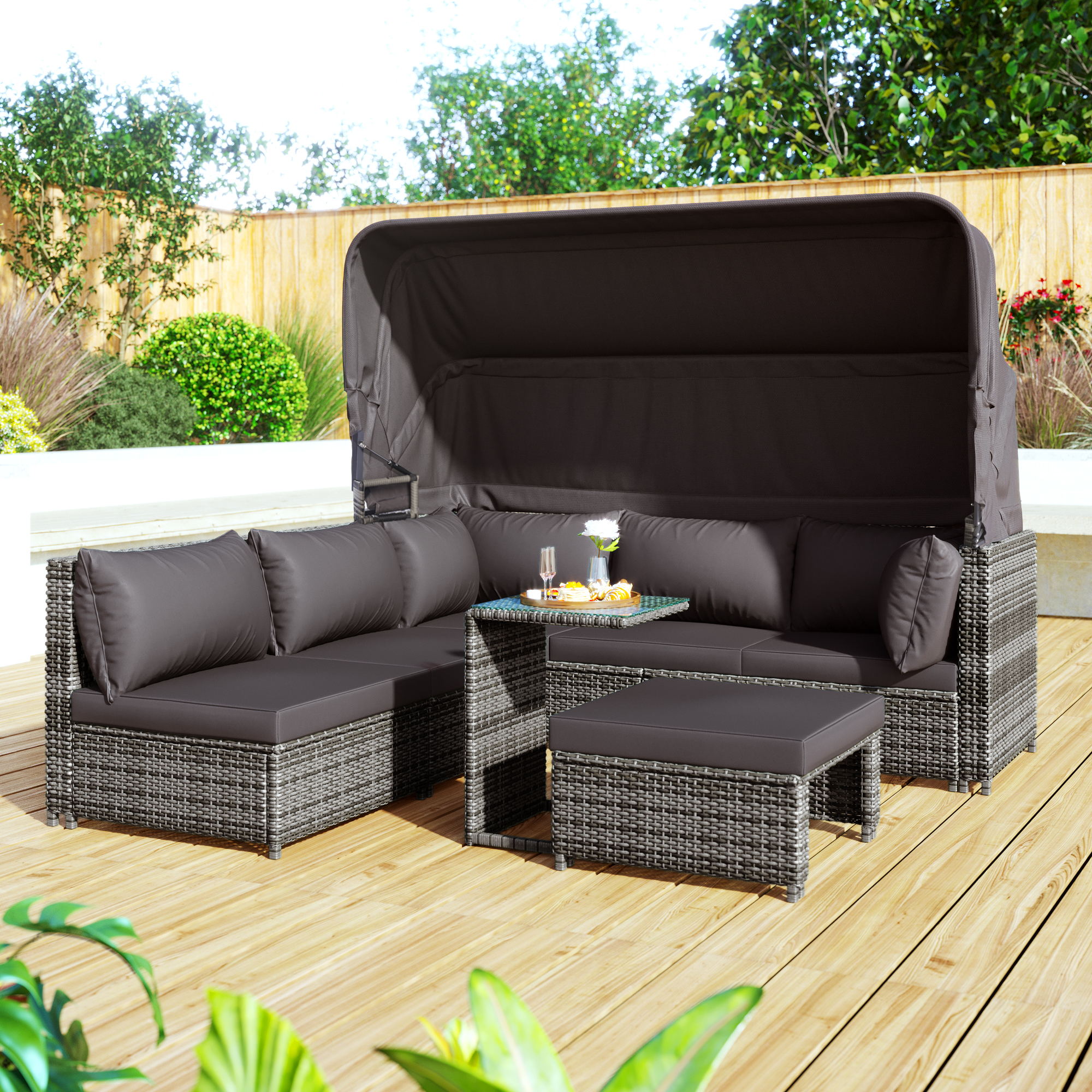 Gartenlounge-Set »Lounge set Garten Lounge set Sofa Tisch Couchtisch Outdoor Polyrattan