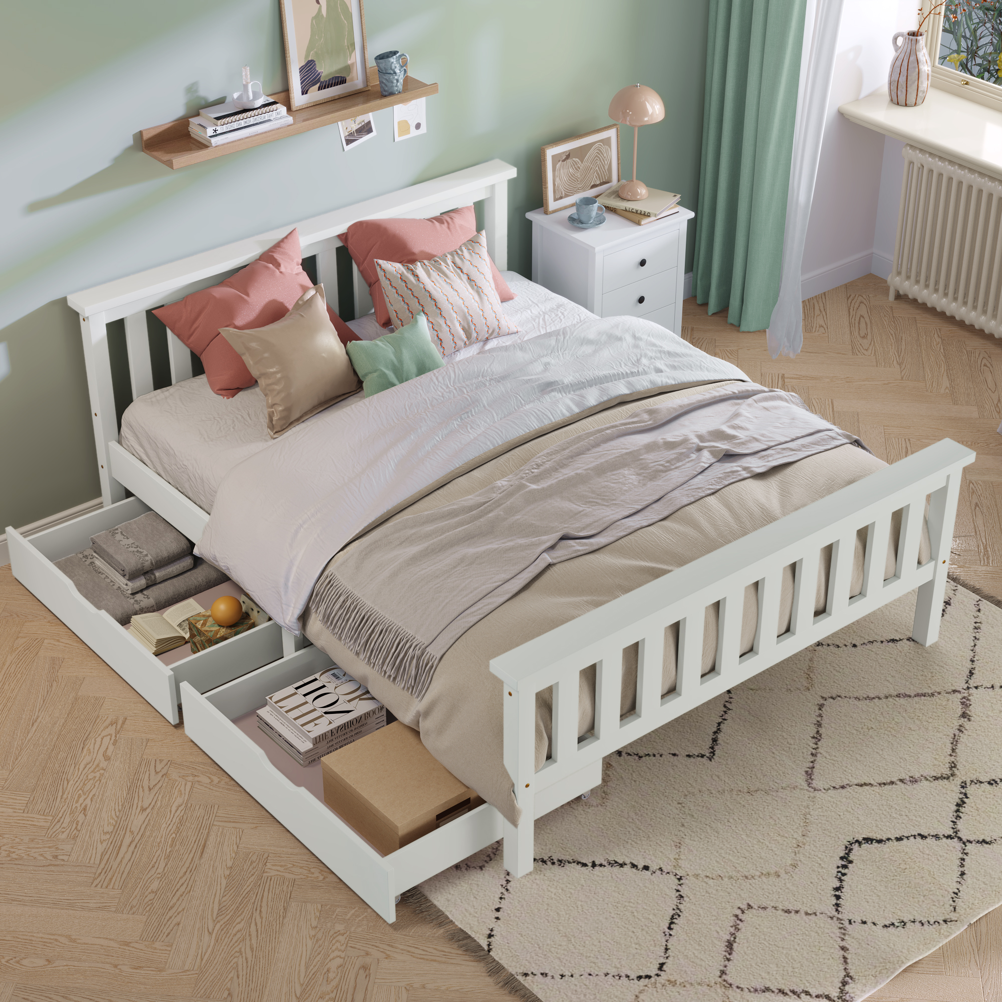 Holzbett Doppelbett Holz Bett Kinderbett Jugendbett Massivholzbett