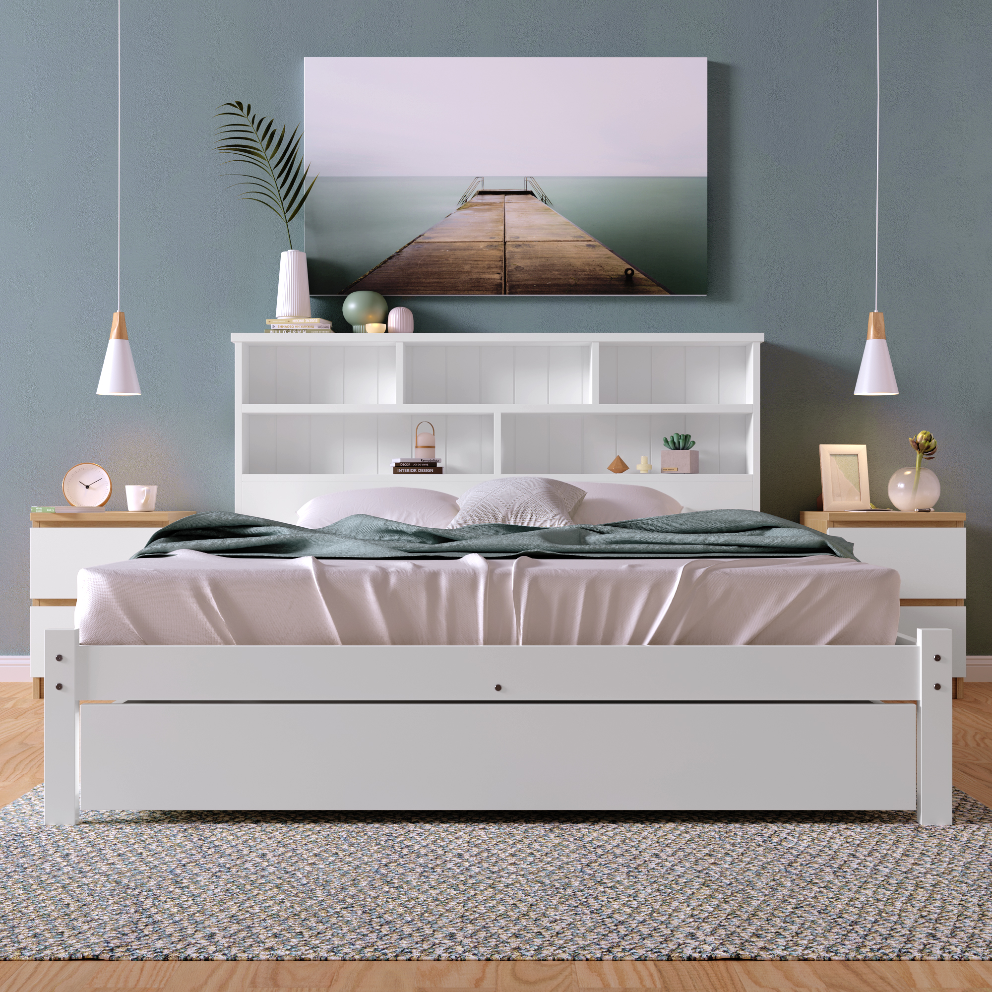 Massivholzbett Holzbett Holz Bett Doppelbett Stauraumbett Schubladen