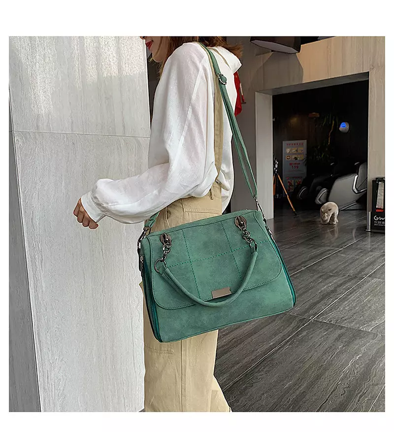 come4buy.com-Shoulder Bags Large Capacity Faux Leather Lady Totes Boston Bag