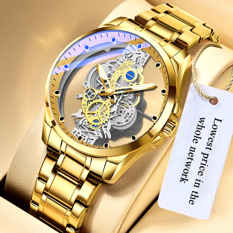 ⌚2022 New Men Watch Skeleton Automatic quartz Watch