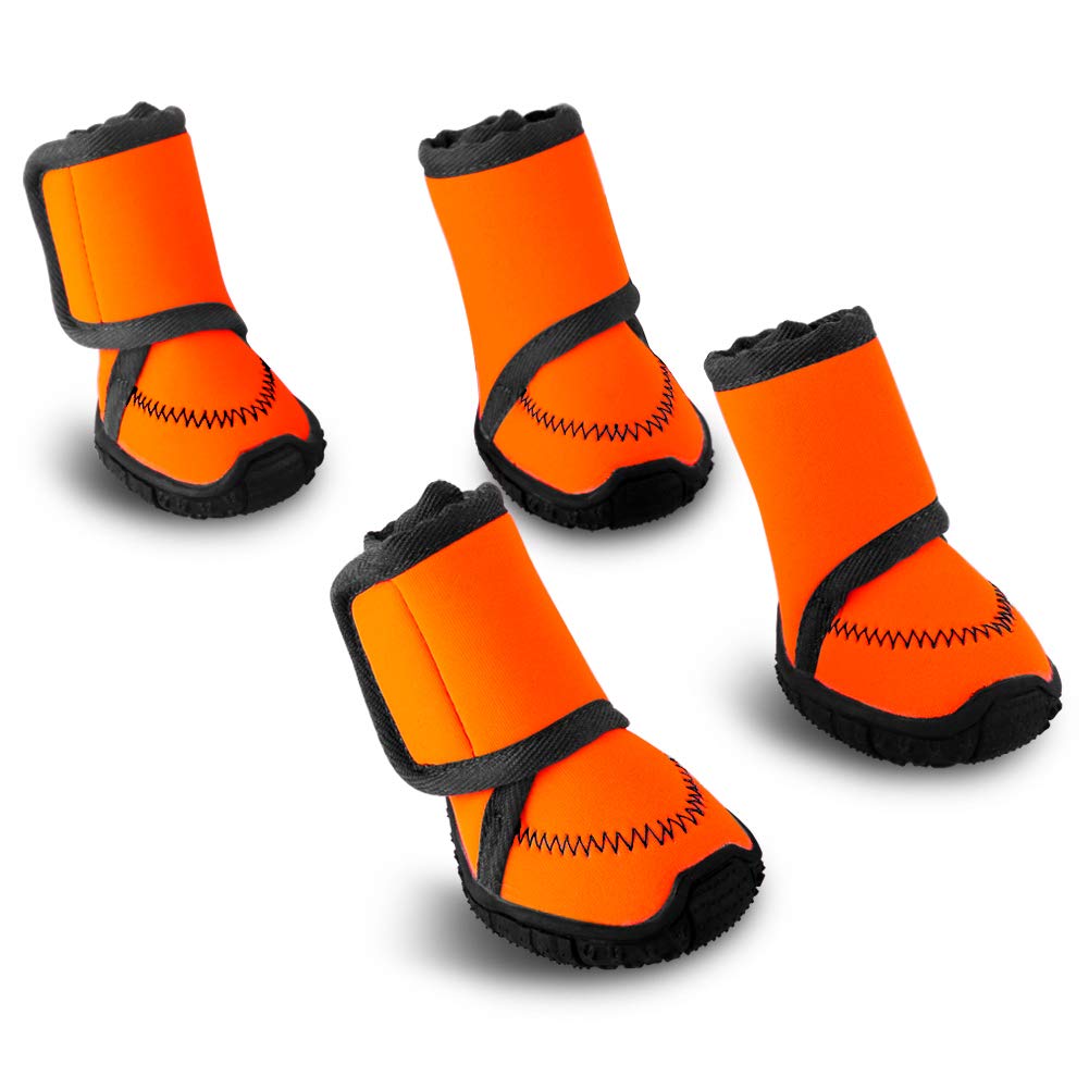 Fluorescent Orange Dog Boots