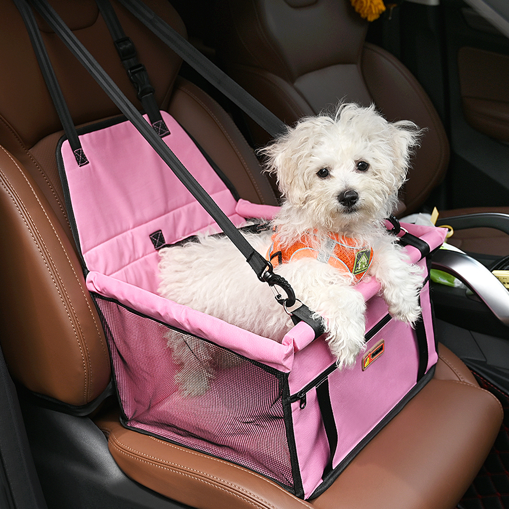 Pink dog car clearance seat