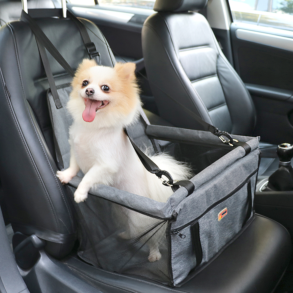 Pet Car Booster Seat - Grey  (Cationic Fabric)