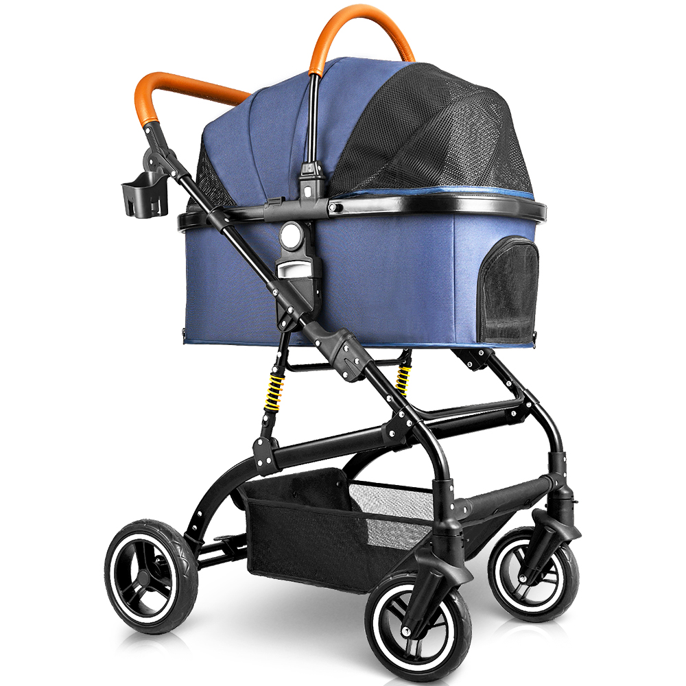 Dog Stroller with Detachable Carrier
