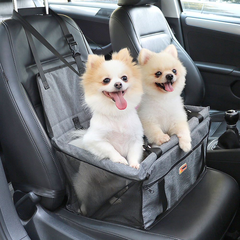 Pet Car Booster Seat - Grey  (Cationic Fabric)