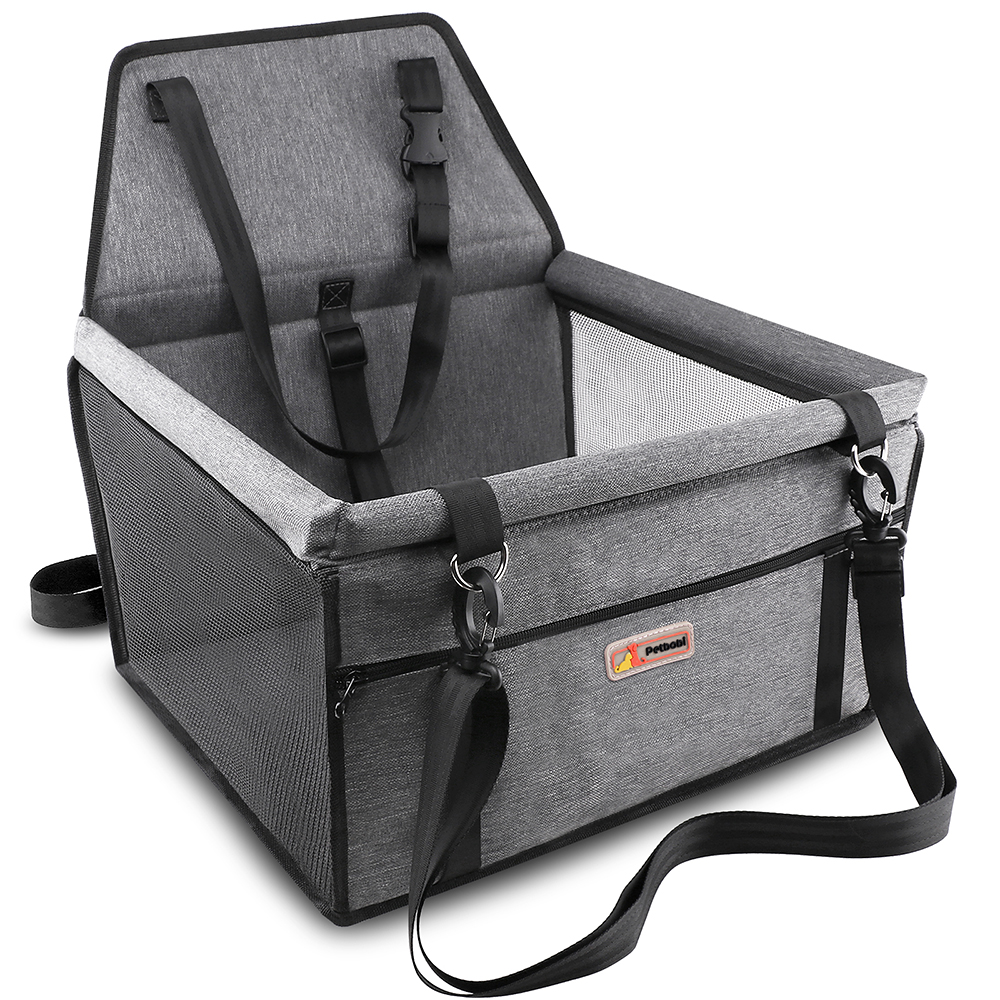 Pet Car Booster Seat - Grey  (Cationic Fabric)