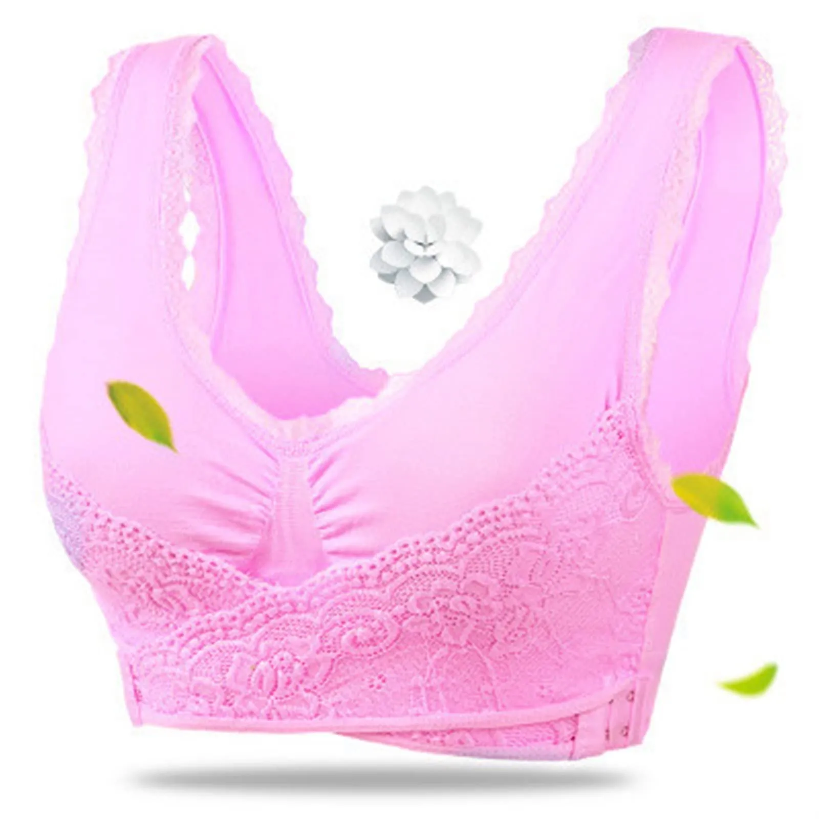 Bras for Women Multi Pack Corset Bra Front Criss Cross Side Buckle Lace Bras  No Underwire Push up Bra Sports Bra, Pink, Small : : Clothing,  Shoes & Accessories
