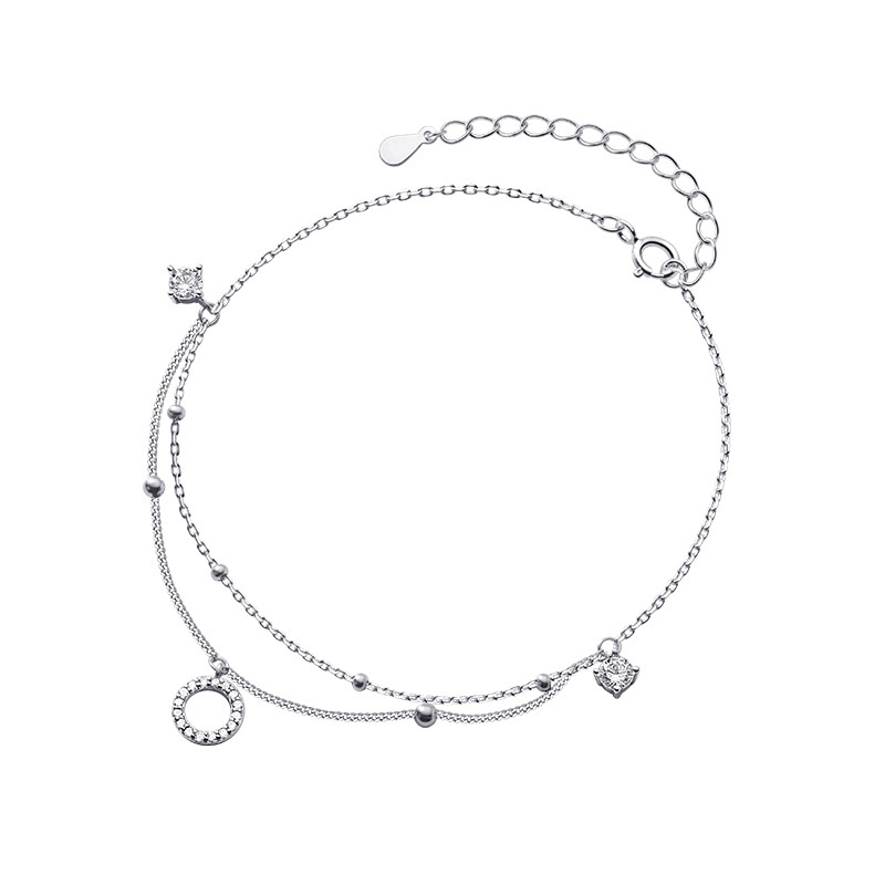 S925 Silver Anklet Unique Fashion Casual Design for Women