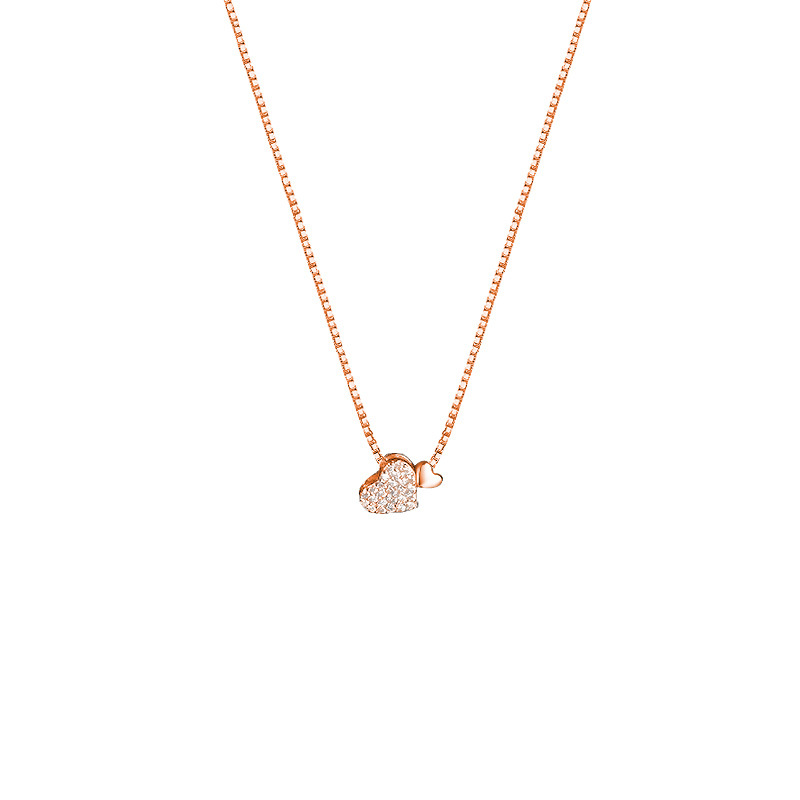 925 Sterling Silver Heart Pendant  Necklace Casual Engagement