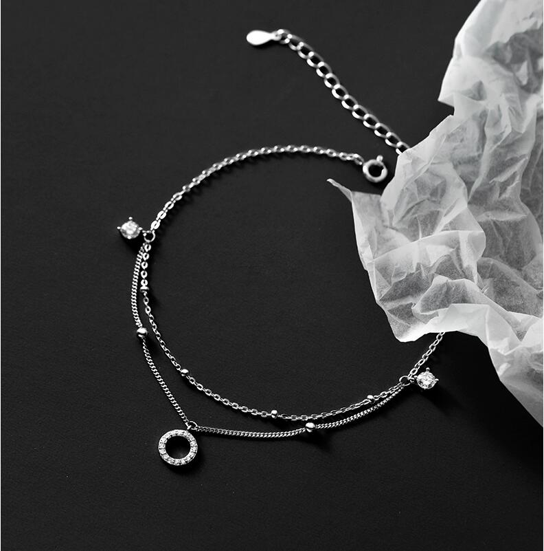 S925 Silver Anklet Unique Fashion Casual Design for Women