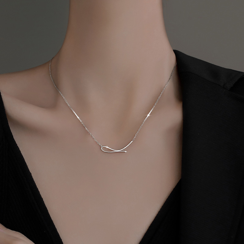 925 Sterling Silver Pendant  Necklace Casual Geometric Birthday