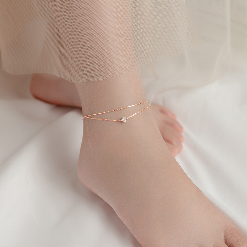 S925 Sterling Silver Anklet Unique Design for Women