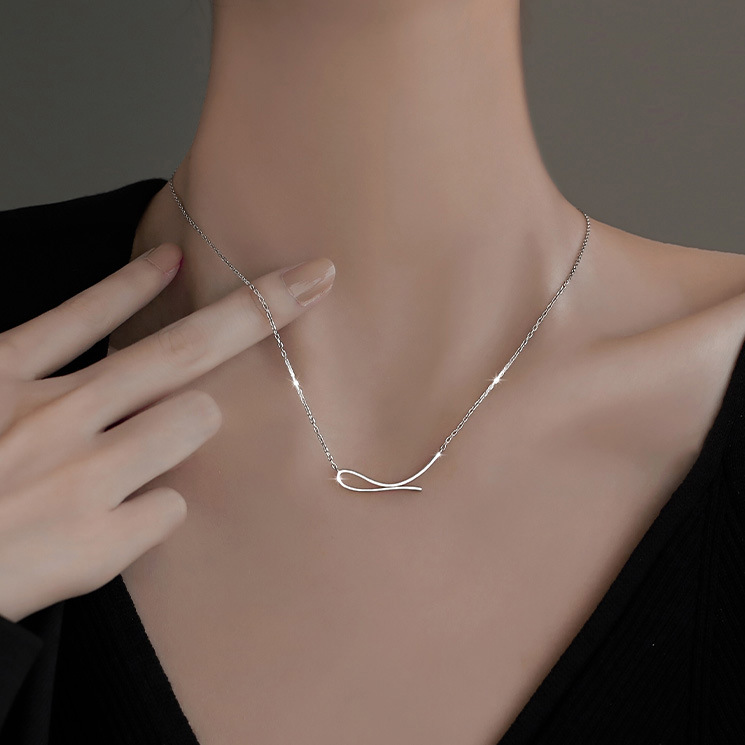 925 Sterling Silver Pendant  Necklace Casual Geometric Birthday