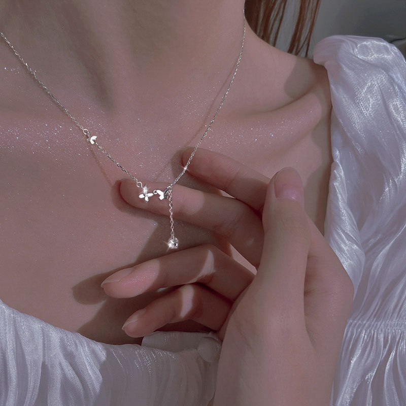 925 Sterling Silver Pendant Necklace Butterfly Design Casual Elegant