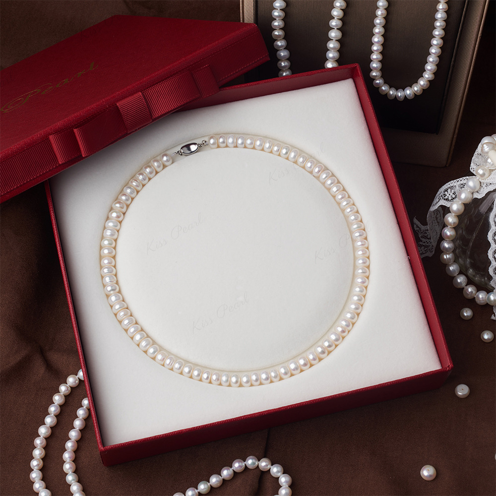 Freshwater Pearl Necklace Near Round Pearl Necklace For Women