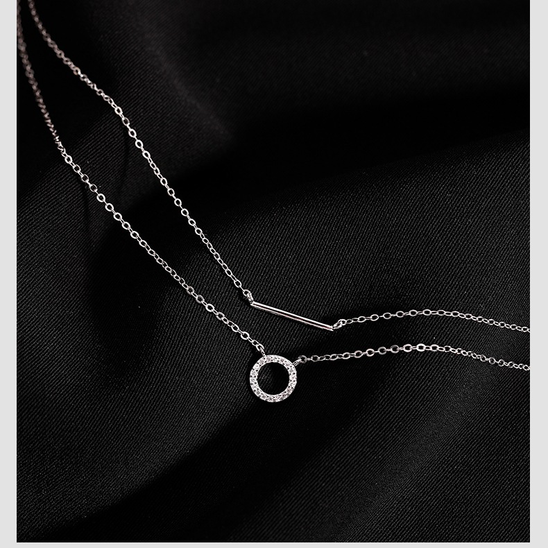 925 Sterling Silver Pendant Necklace Unique Casual Engagement Design