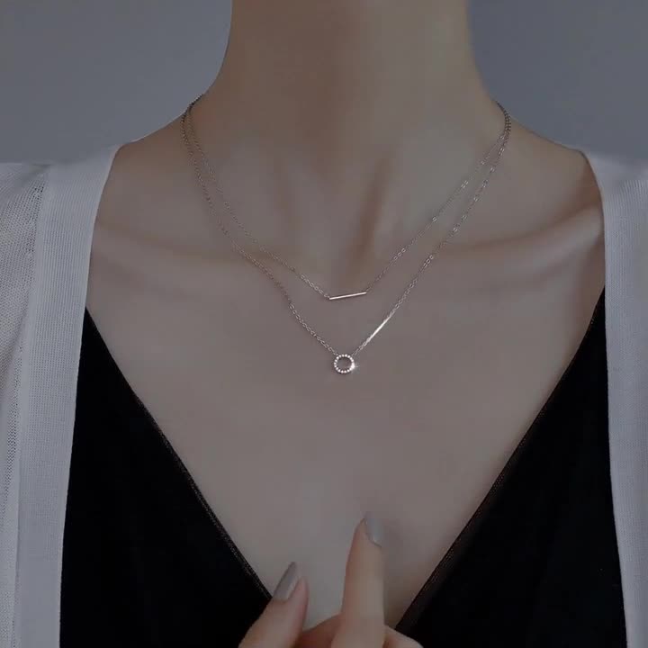 925 Sterling Silver Pendant  Necklace Unique Casual Engagement Design