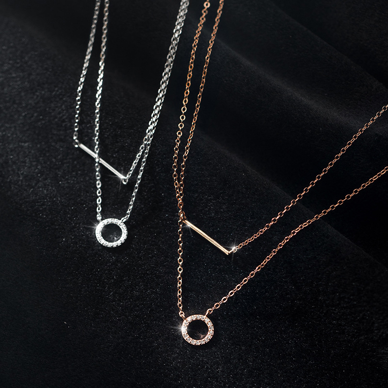 925 Sterling Silver Pendant Necklace Unique Casual Engagement Design