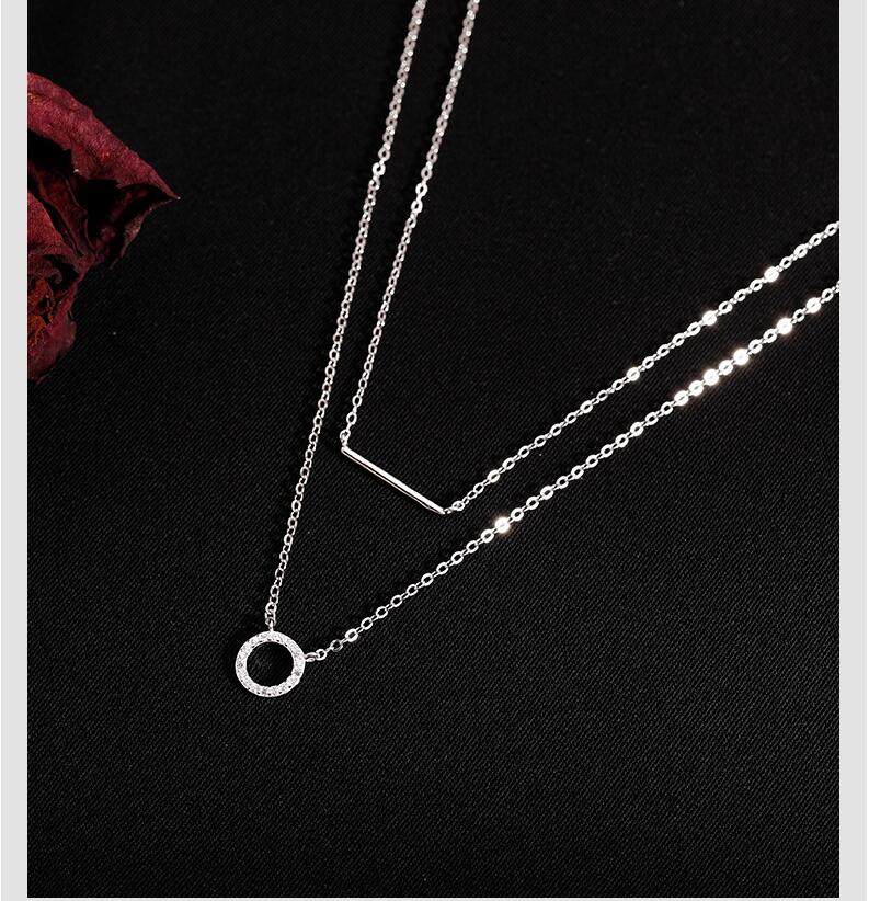 925 Sterling Silver Pendant Necklace Unique Casual Engagement Design