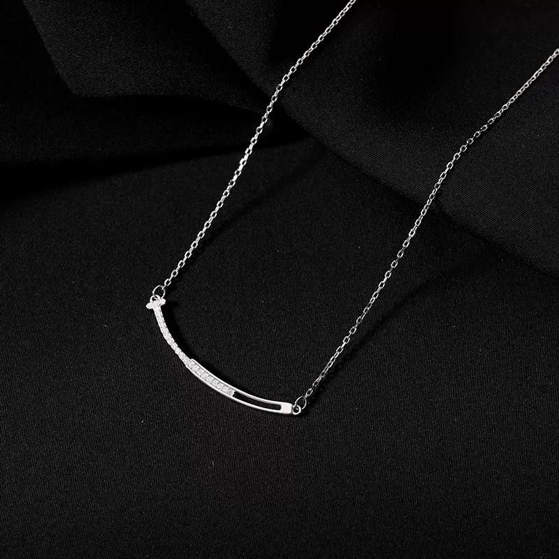 925 Sterling Silver Pendant Necklace Unique Casual Engagement Design