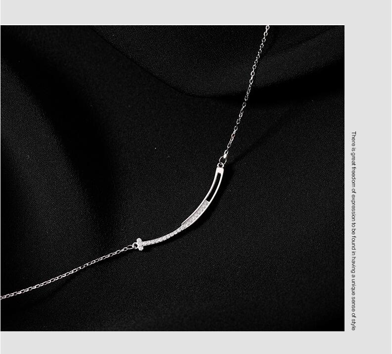 925 Sterling Silver Pendant Necklace Unique Casual Engagement Design