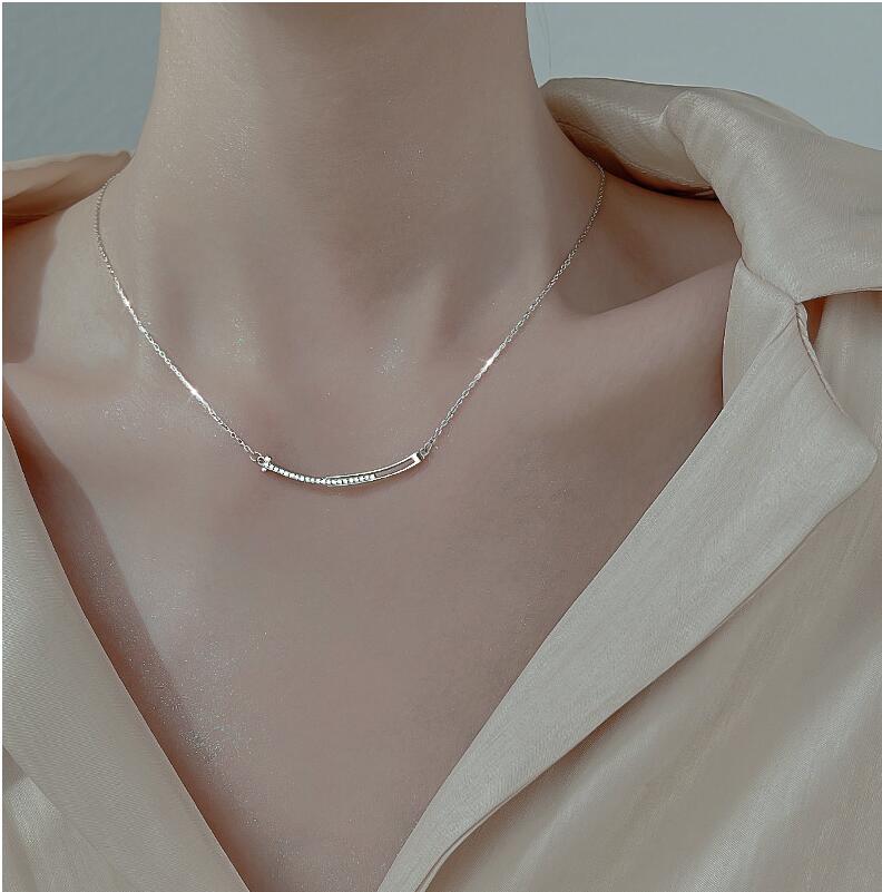 925 Sterling Silver Pendant Necklace Unique Casual Engagement Design