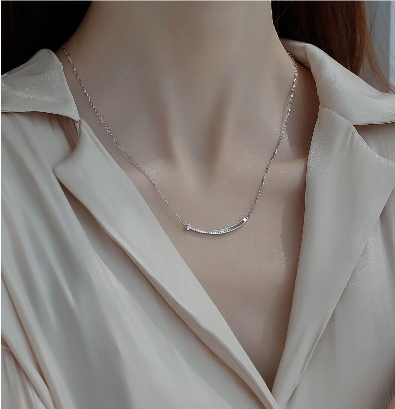 925 Sterling Silver Pendant Necklace Unique Casual Engagement Design