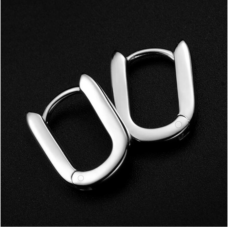 925 Sterling Silver Hoop Earrings for Men Casual