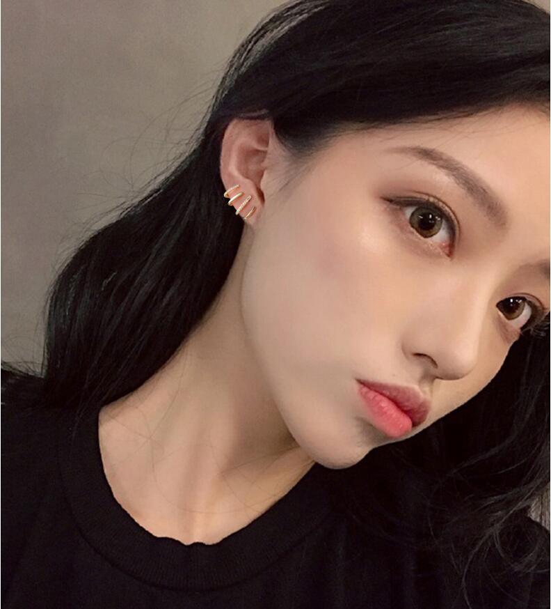 925 Sterling Silver Stud Earrings with Cubic Zirconia