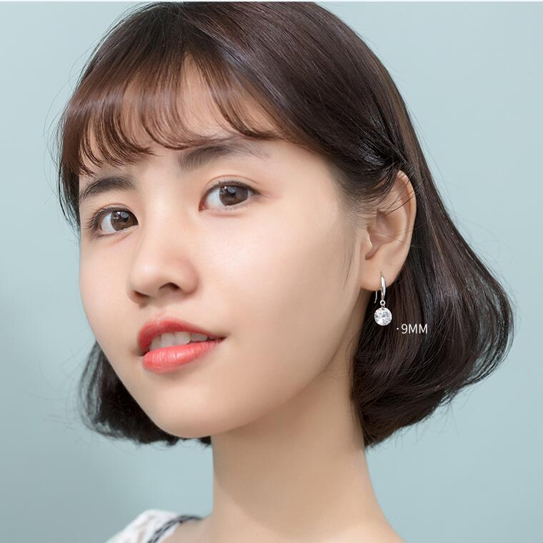 925 Sterling Silver Drop Earrings with Cubic Zirconia for Girls