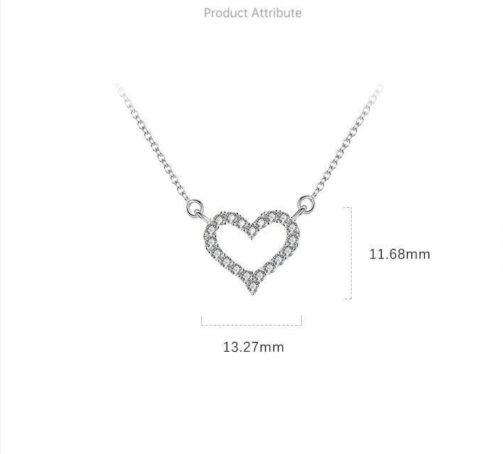 925 Sterling Silver Pendant  Necklace Unique Casual Heart Design