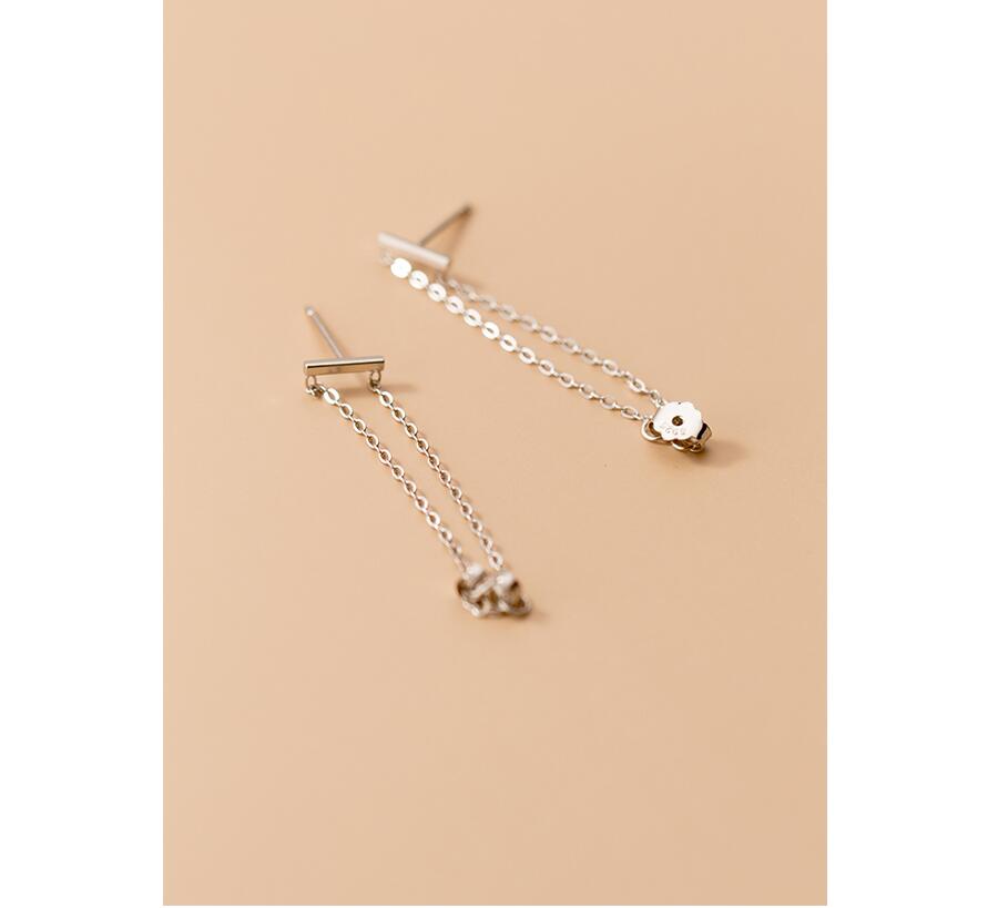 Front Back 925 Sterling Silver Jewelry Earrings