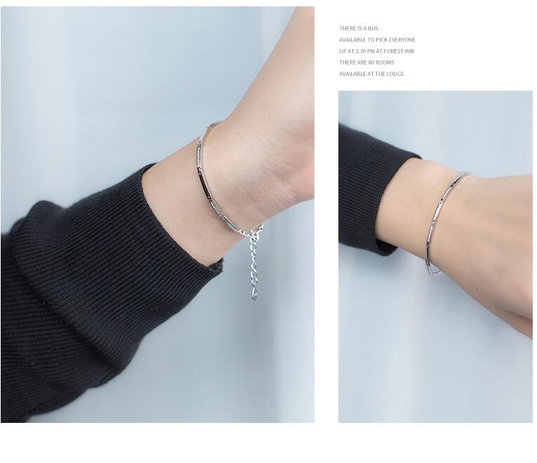 Fashion 925 Sterling Silver Bracelet for Woment Casual Style
