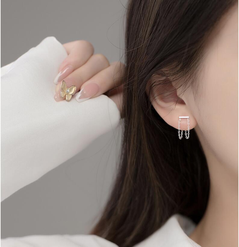 Front Back 925 Sterling Silver Jewelry Earrings