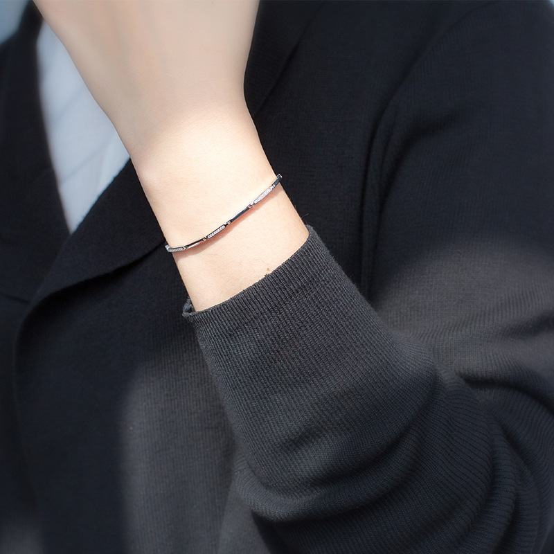 Fashion 925 Sterling Silver Bracelet for Woment Casual Style