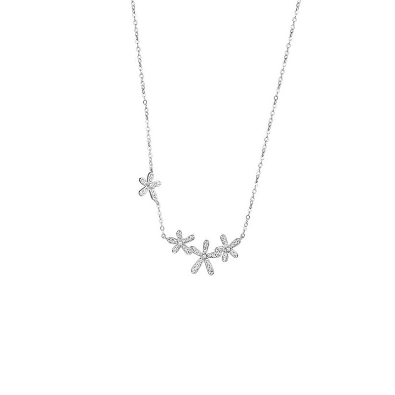 925 Sterling Silver Pendant Necklace Unique Casual Flower Design