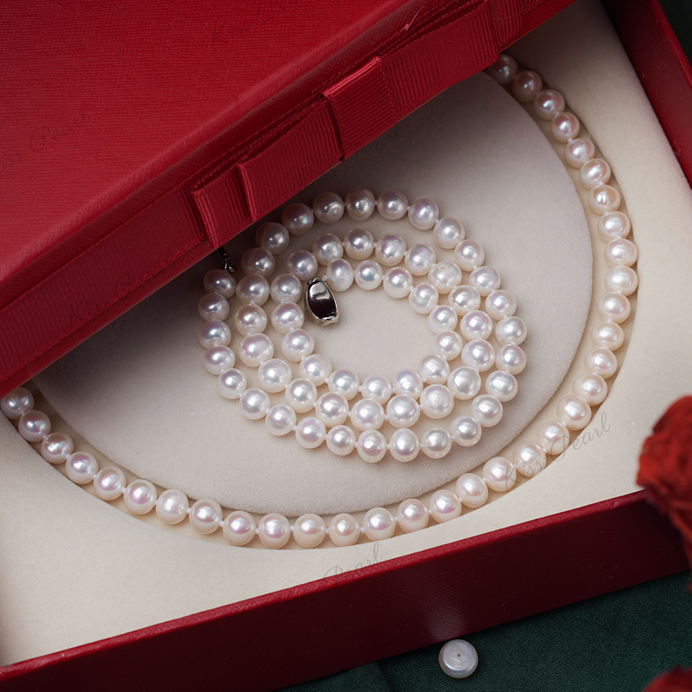 Freshwater Pearl Necklace Near Round Pearl Necklace For Women