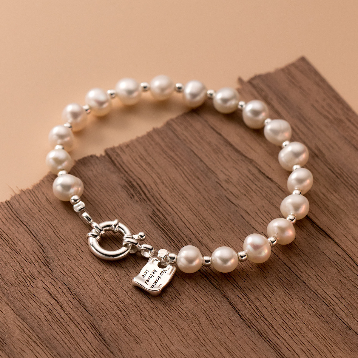 925 Sterling Silver Bracelet with Pearl for Woment Style Engagement