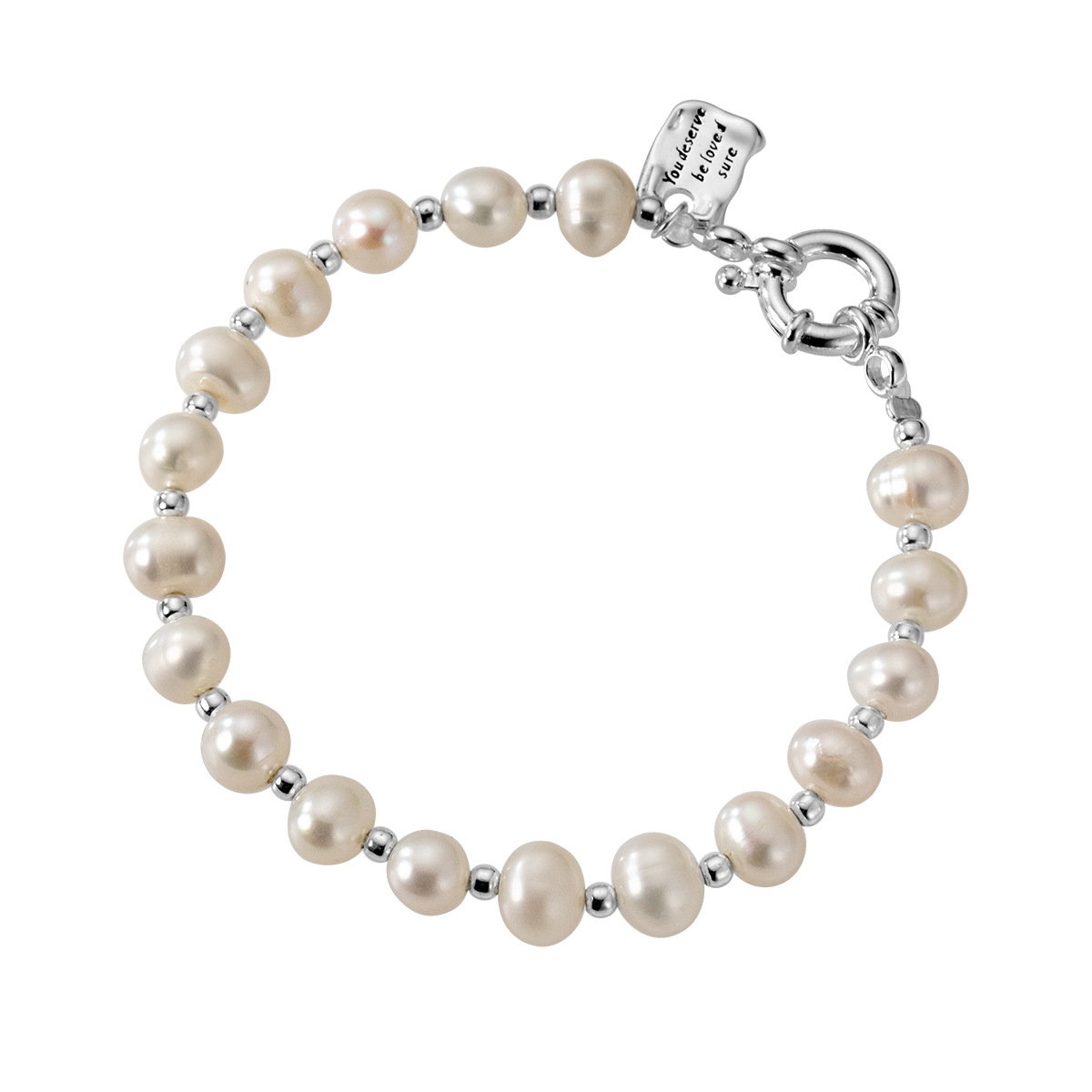 925 Sterling Silver Bracelet with Pearl for Woment Style Engagement
