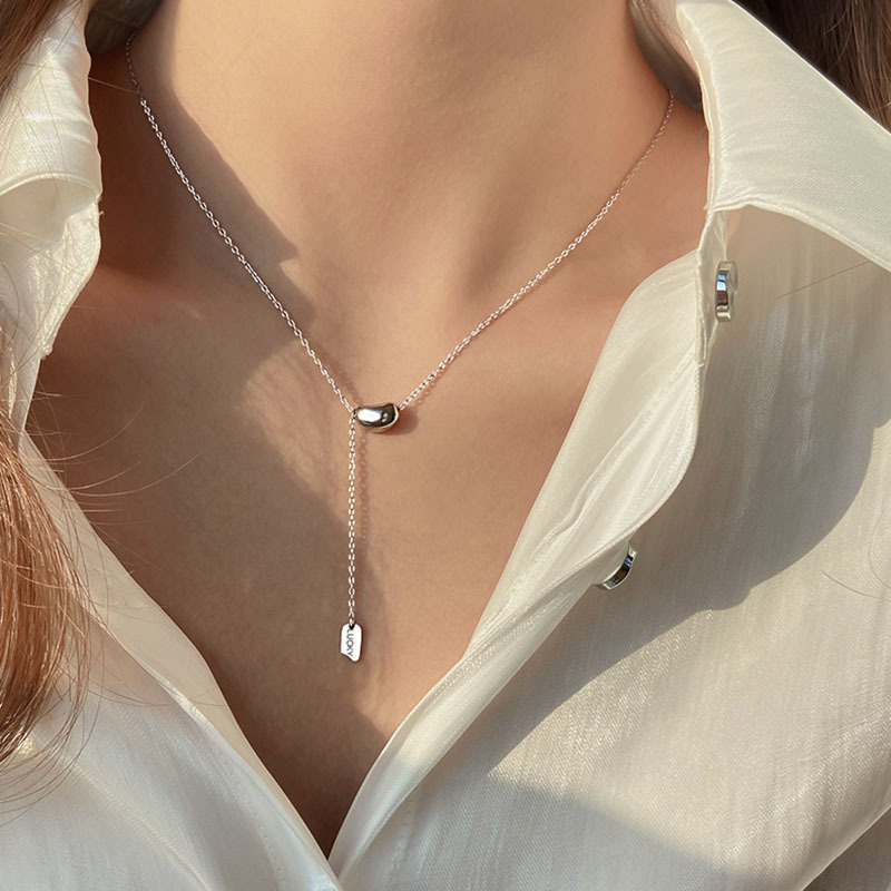 925 Sterling Silver Drop Pendant  Necklace Casual Daily