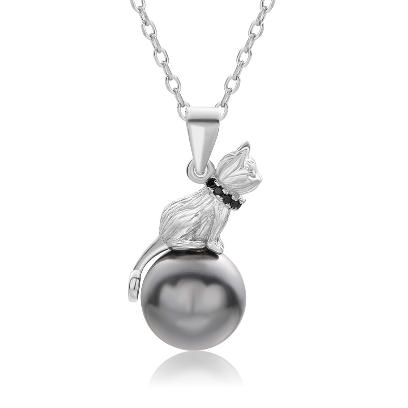 925 Sterling Silver Pendant Necklace with Shell Pearl