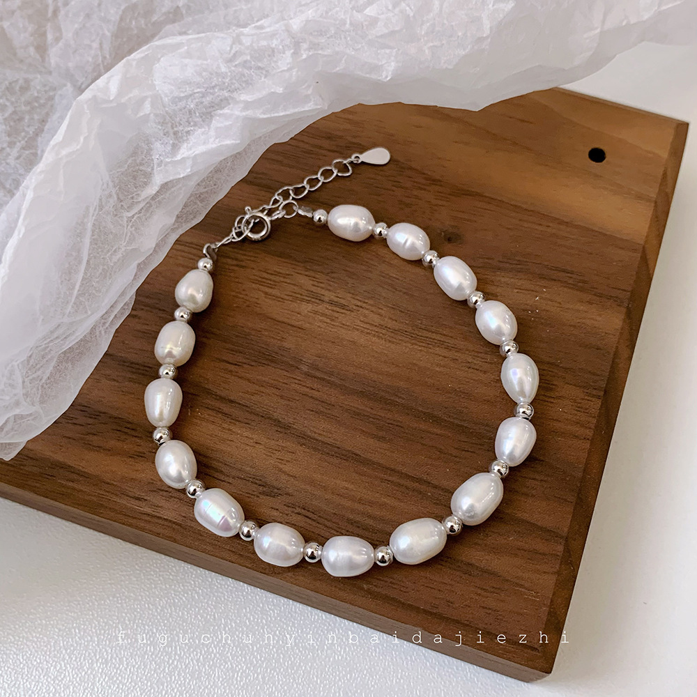 925 Sterling Silver Bracelet with Freshwater Pearl