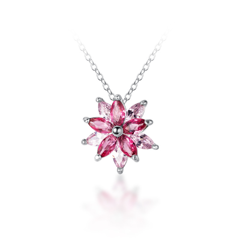 925 Sterling Silver Pendant Necklace with Zircon