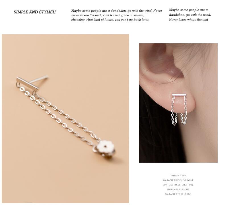 Front Back 925 Sterling Silver Jewelry Earrings