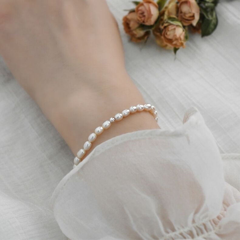 925 Sterling Silver Bracelet with Freshwater Pearl