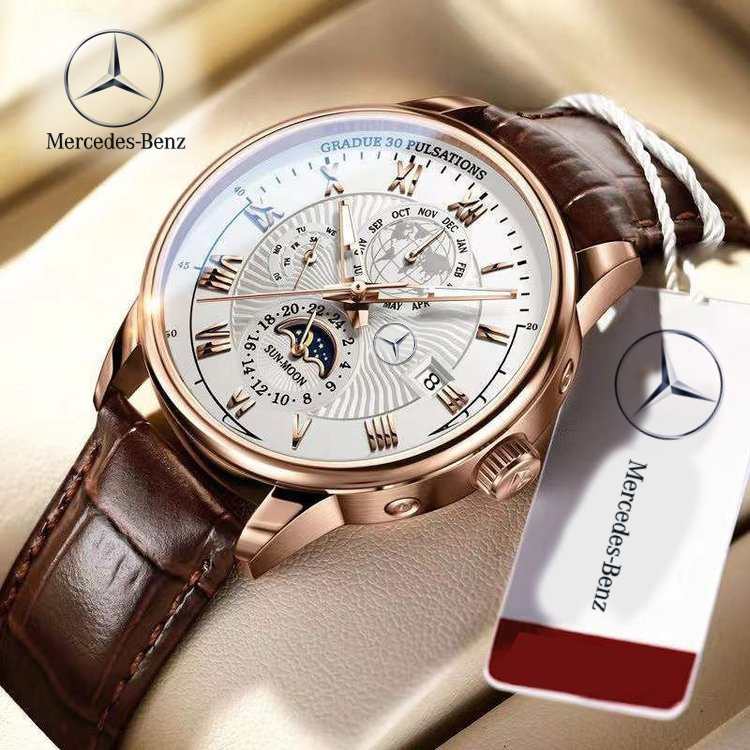 Profesionalus šveicariškas laikrodis su mėnulio fazėmis iš Mercedes-Benz kolekcijos